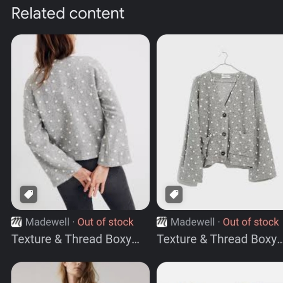 Madewell NWT Boxy Bobble Cardigan Texture and Thread XS w/ pockets LAST SALE - Picture 13 of 13